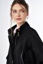 Buttoned Suede Jacket Black - 7