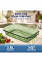 Laurel Embossed 3QT Bake Dish Transparent Glass Rectangular Baking Dish for Casserole, Lasagna, Desserts & Serving, Oven, Microwave, Freezer and Dishwasher Safe - 3