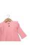 Baby Girl Ruffled Plain Romper with Snap Buttons at the Bottom, 100% Cotton, 0-3-6-9-12 Months Newborn Jumpsuit - 5