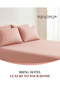 210TC Cotton Satin Queen Solid Bed Sheet Set 3PC | Soft Breathable Satin Flat Sheet 229x256 cm | 2 pillowcase 50x75 cm | OEKO-TEX & ECAS Certified