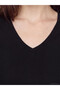 Two Mt Shop Quality Lcw Everyday Black Plain Standard & Regular Short Sleeve Women's T-Shirt - 4