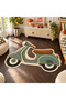 Eta Motor Pattern Modern Woven Base Decorative Carpet Eta4312