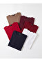 Two Mt Shop Quality Lcw Everyday Navy Blue Plain Narrow & Slim Long Sleeve Women's Bodysuit - 3