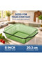 Laurel Embossed 8 Inch Square Glass Cake Dish Transparent Baking Dish for Cakes Brownies Desserts Oven Microwave Safe - 3