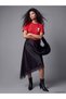 Two Mt Shop Quality Xside Red Combed Cotton Printed Loose & Baggy Short Sleeve Women's T-Shirt