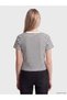 Two Mt Shop Quality Lcw Vision Black Interlock Striped Narrow & Slim Short Sleeve Women's T-Shirt - 4