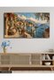 Stone Houses and Sea One Piece Canvas - Canvas Art Print - 6