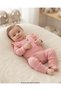 Baby Girl Ruffled Plain Romper with Snap Buttons at the Bottom, 100% Cotton, 0-3-6-9-12 Months Newborn Jumpsuit