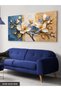 Textured Appearance White Blue Flower One Piece Canvas - Canvas Painting - 2