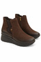 Women's Genuine Leather Brown 5 Point Orthopedic Air Flow System Daily Boots Vs008 - 4