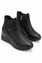 Women's Genuine Leather Black 5 Point Orthopedic Air Flow System Daily Boots Vs008 - 4