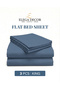 210TC Cotton Satin King Solid Bed Sheet Set 3PC | Soft Breathable Satin Flat Sheet 274x260 cm | 2 pillowcase 50x75 cm | OEKO-TEX & ECAS Certified - 3