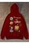 Sponge Printed Premium Oversize Hooded 3 Thread Cotton Sweatshirt