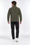 Full Zipper, 3 Pockets, Stand Collar, Front Detail, Winter Khaki Men's Fleece Jacket - 5