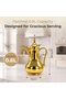 Xtra Stainless Steel Vacuum Flask 0.6L Gold Double Wall Insulated Dallah for Coffee and Tea - 2