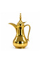 V0629GG Stainless Steel Vacuum Flask 1L Gold Double Wall Insulated Dallah for Coffee and Tea