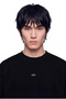 Men's Raven Embroidered Oversize Long Sleeve T-Shirt Black - 4