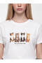 Two Mt Shop Quality Xside White Combed Cotton Printed Standard & Regular Short Sleeve Women's T-Shirt - 3