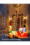 LED Christmas Lights - 6.5ft Christmas Decorative Ladder Lights with Santa Claus, Xmas Decorations Light for Indoor Outdoor, Window, Garden, Home, Wall, Xmas Tree Decor - Warm White - 2
