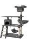 Multi-Storey Luxury Cat House 75X40X141 with Scratching Post Gray