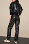 Ribana Collar Bomber Women's Leather Jacket - 6