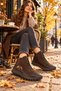 Women's Genuine Leather Brown Casual Boots Vs009 - 3