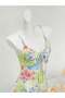 Rochie mini, verde - 4