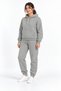Winter 3 Thread Grey Women's Tracksuit Set with Hood, Side Pockets and Fleece Inside - 7