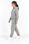 Winter 3 Thread Grey Women's Tracksuit Set with Hood, Side Pockets and Fleece Inside - 3