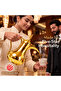 V0629GG Stainless Steel Vacuum Flask 1L Gold Double Wall Insulated Dallah for Coffee and Tea - 8