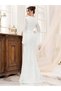 Rochie maxi, alb - 2