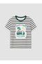 Two Mt Shop Quality Natuvera Black Combed Cotton Striped Loose & Baggy Short Sleeve Women's T-Shirt - 5