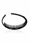 2 Pieces Black Scalloped and Plain Plastic Crowns - 2