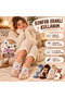 Wak women's teddy bear patterned soft boot socks 8-piece set plush soft warm perfumed winter comfortable socks set - 6