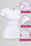 Women's Half Sleeve Badi Undershirt T-Shirt (Tutku Authorized Seller) 94% Cotton 6% Elastane 1 Piece – White - 3