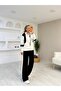 Textured Modal Garnished Zipper Detailed Suit - 3