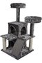 Multi-Storey Luxury Cat House 50X50X116 with Scratching Post Gray - 5