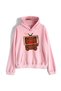 Domo Kun Printed Cotton 3 Thread Ribbed Oversize Sweatshirt