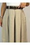 1354 Elasticated Waist at the Back, Belted, Pleated at the Front, Wide Leg Pants - 8