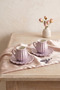 4 Pieces 2-Person Pearlescent Porcelain Coffee Cup 100 ml - 3