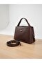 Safiano Textured Brown Strap Women's Shoulder and Hand Bag - 2