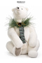 Christmas Decorative Sitting White Polar Bear Figure with Green Scarf 85 cm - 3