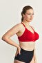 Wireless Snap-On Gathering Bra Cc897 Red - 5