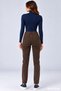 Women's Viscose Full Turtleneck Snap Fastener Bodysuit- Navy Blue - 4