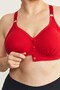 Wireless Snap-On Gathering Bra Cc897 Red - 2