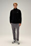 Half Zipper Men's Fleece 6Wm1023-Bk - 3