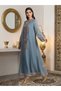 Rochie maxi, turcoaz - 4