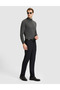 Dark Gray Melange Slim Fit Basic Sweater 50331459-Vr128 - 4