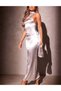 Rochie maxi, argintiu