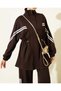 Stripe Detail Design Elastic Waist Double Suit Set - 2